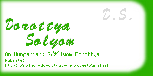 dorottya solyom business card